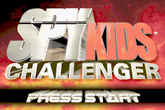 Spy Kids Challenger title screen for GameBoy Advance